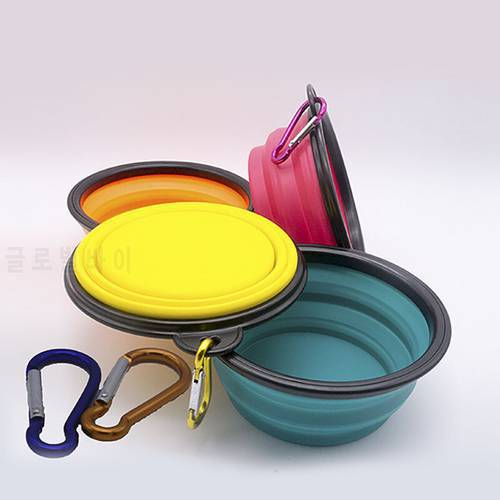 Transer Travel Collapsible Silicone Pets Bowl Food Water Feeding BPA Free Foldable Cup Dish