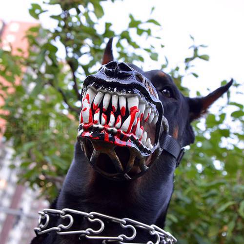 Scary Dog Safty Muzzles For Halloween Dog Costume Zombie Dog Mask Waterproof Muzzle Pitbull Spooky Pup Muzzle Creepy Dog Muzzle