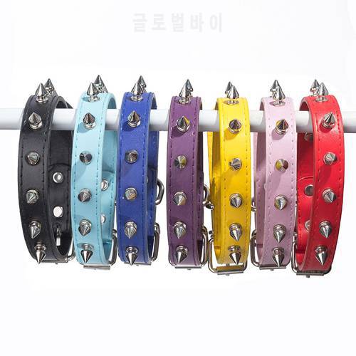 Harp Spiked Studded Leather Dog Collars Pu For Small Medium Large Dogs Pet Collar Rivets Anti-Bite Pet Products Neck Strap