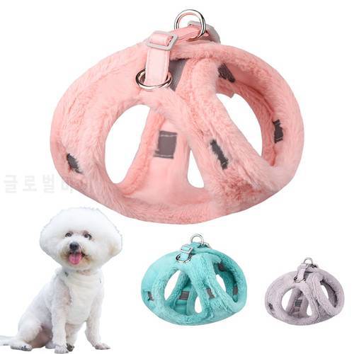 Warm Dog Harness With Leash For Small Medium Dogs Reflective Soft Winter Harnesses Puppy Vest Bichon Chihuahua Dog Accessories