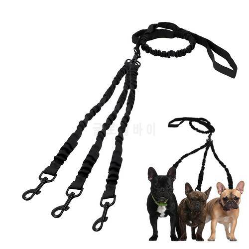New Multi Dogs Coupler Leash Elastic and scalable 1 leash for 2 or 3 or 4 Dogs Round Traction Rope Dog Supplies