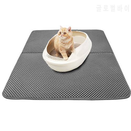 Double Foldable Cat Litter Mat Waterproof Trap Pet Non-Slip Keep Bed Big House Box Clean Dog Filters Product For Layer cama para