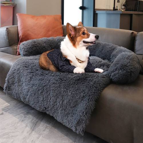 Super Large Dog Bed Pet Sofa Mat Cat Mats Blanket Long Plush Dogs Kennel Winter Warm Sleepping Pets Nest Cushion Dog Sipplies