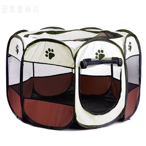 Foldable Octagonal Pet Dog Fence Tent Waterproof Comfortable Breathable Mesh Pet House SNO88