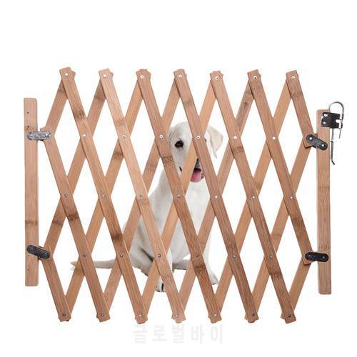 Folding Pet Barrier Fence Cat Dog Gate Bamboo Pet Fence Retractable Cat Dog Puppy Sliding Door Safety Gate Pet Isolation Protect