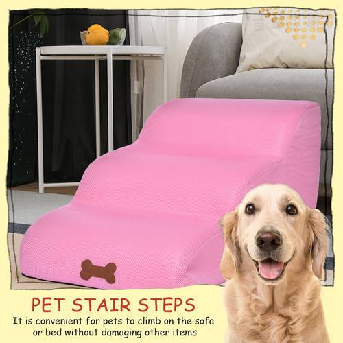 3 Layers Pet Dog Stairs Steps Mesh Cloth Stairs Detachable Dog House Dog Stairs Anti-slip Cat Climbing Ladder Cat Amicably