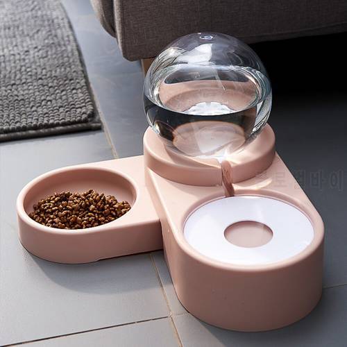 Pet Dog Cat Bowl Automatic Water Feeder Bowl Cat Food Feeder 1.8L Round Fountain for Water Drinking Puppy Dogs Feeding Container
