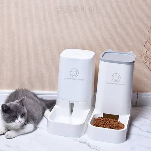 2 Pieces/set Cat Feeding Bowls for Dog Automatic Feeders Dog Water Dispenser Fountain Bottle For Cat Bowl Feeding And DrinkingWF