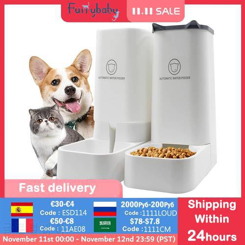 2 Pieces/set Cat Feeding Bowls for Dog Automatic Feeders Dog Water Dispenser Fountain Bottle For Cat Bowl Feeding And Drinking