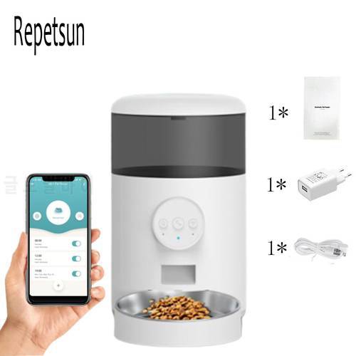 New Automatic Pet Feeder For Cats WiFi Smart Swirl Slow Dog Feeder With Voice Recorder Large Capacity Timing Cat Food Dispenser