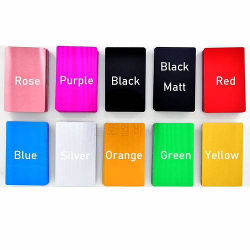 Wholesale 100Pcs Aluminum Business Cards Blanks Card For Customer Laser Engraving Dog ID Tag For Pet DIY Gift Cards 10 Colors