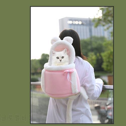 Pet Winter Warm Travel Portable Cat Bag Cat Shoulders Backpack Deep Sleep Cat Litter Cat Bag Two-in-one Cat Backpack Carrier