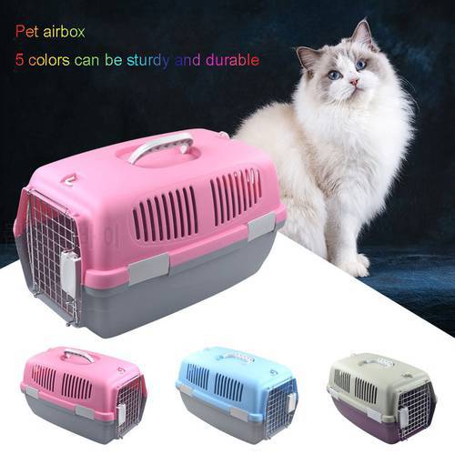 Popular Pet Products Carrier For Cat Small Plastic Cage A Small Pet Transportation Cage Teddy Baume Air Box Car Accessories