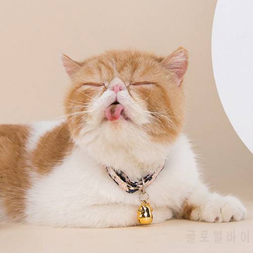 Japanese Style Cat Collars With Bell Print Pet Dog Cat Collar Accessories for Chihuahua Cat Pendant Necklace Pet Product