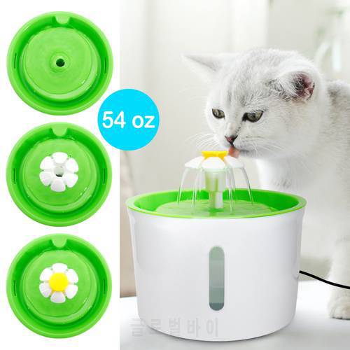 1.6L Automatic Cat Dog Water Fountain Electric Pet Drinking Feeder Bowl USB Mute Dog Cat Water Dispenser Pets Cat Drinker Feeder