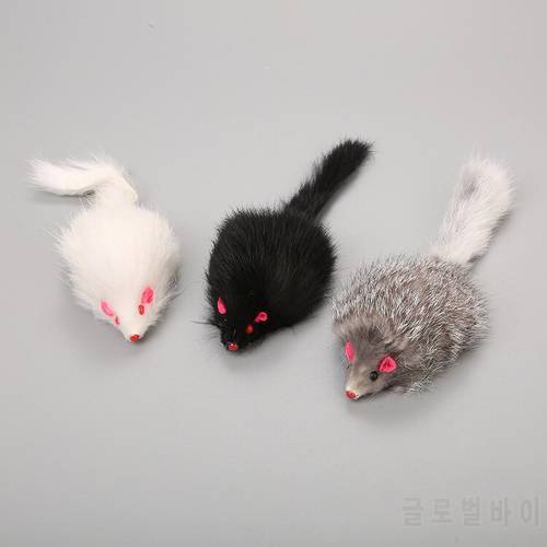 False Mouse Cat Pet Toys Cat Long-haired Tail Mice Mouse Toys Soft Rabbit Fur Furry Plush Cat Toy For Pet Cats Dogs jouet chat