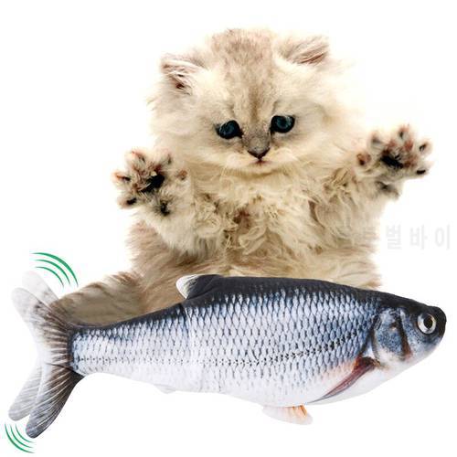 High quality electronic pet cat plush toy USB charging simulation fish toy electric dog cat chewing toy interactive gift