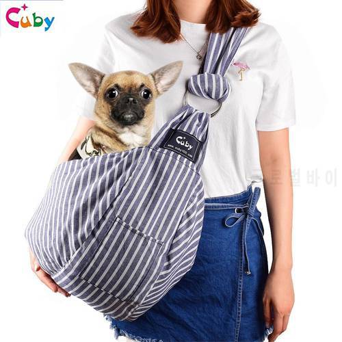 CUBY Reversible adjust Pet Sling Carrier Hands free Pet Dog Cat Carrier Bag Soft Comfortable Puppy Kitty Rabbit Double-sided