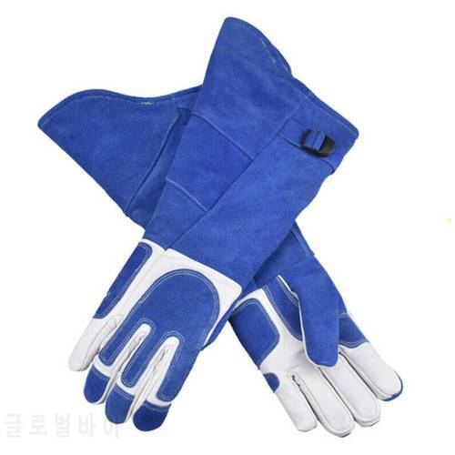 Anti-animal Catching Leather Gloves Long Thickening Dog Snake Pet Cat Gloves Protective Gloves For Pet Shops