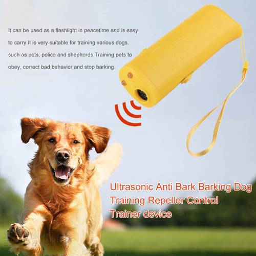 LED 3 In 1 Pet Training Repelled Device Bark Deterrents Ultrasonic Dog Repelled Training Device Trainer Handheld Barking Devic