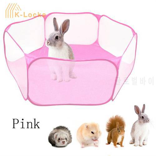 Portable Pet Playpen Foldable Small Animal Woven Net Tent Cage Breathable Pet Fence Cat Dog Supplies Gauze Net Puppy Cat Rabbit
