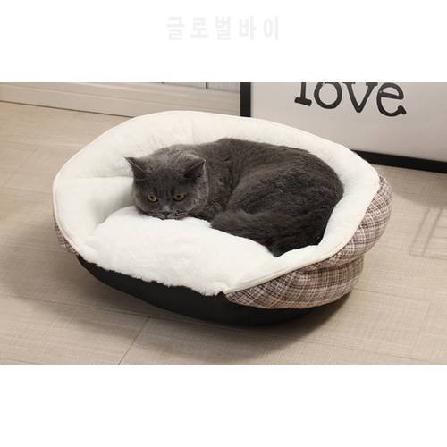Pet Cat Plush Sofa Bed Cozy Fleece Dog House Removable Waterproof Basket Mat Soft Kennel Warm Velvet Nest Cushion Sleeping Bag
