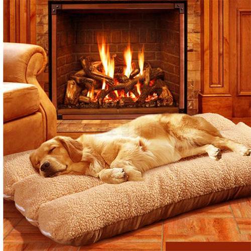 Large Dogs Bed Pet Sofa Bed Mats Super Soft Cushion Dog and Pet Bed Pet Carrier Pet Bed in Fleece Machine Washable 120X80X12CM
