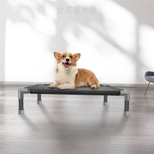 Elevated Dog Bed With Mesh Breathable Pet Bed Portable Detachable Cat Cot Puppy Sleep Camping Bed