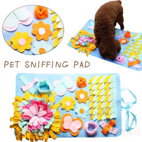 Pet Dog Snuffle Mat Nosework Pad Feeding Mat Washable Pet Sniffing Training Blanket Detachable Fleece Pads for Dogs Puppy