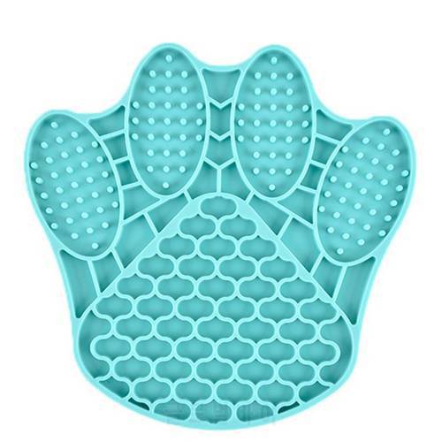 Hot New Pet Dog Feeding Slow Food Bowl Safe No-Toxic Training PlateClaw-shaped Dispensing Mat Feed Plate Silicone Dog Lick Pad