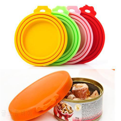 3 in 1 Reusable Pet Food Can Cover Silicone Dogs Cats Storage Tin Cap Lid Seal Cover Pet Supplies