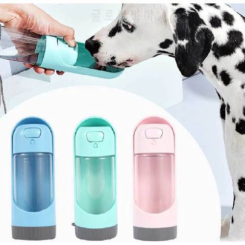 300ML Portable Pet Cat Dog Water Bottle Feeder with Filter Leak Proof Lock Drinking Bowl Dispenser Food Pet Products