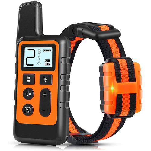 Dog Training Collar Waterproof Rechargeable Shock Collars for Dog with Remote Training Beep Vibration Shock, Electric Dog Collar