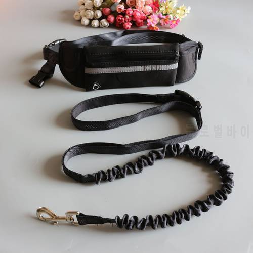 Reflective traction rope traction rope pet dog running belt elastic hands free jogging pull dog traction rope waist traction rop