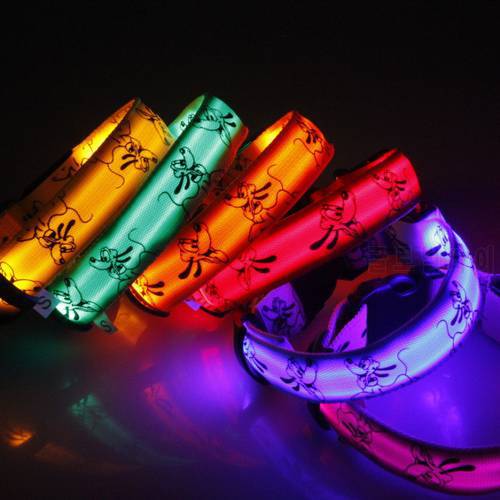 LED USB Dog Collar Luminous Pet Products Safety Camouflage Stylish Flashing Glow Necklace Pet Accessories Night