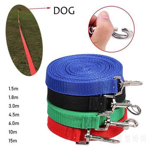 Longer Solid Color Nylon Dog Leashes Outdoor Training Pets Leash Pet Supplies Dogs Cat Walking Harness Collar Leader Rope
