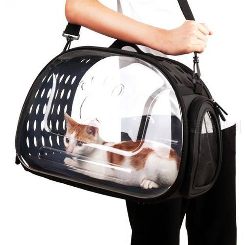 S/L Transparent Folding Cat Carrier Outdoor Travel Bag For Small Dogs Puppy Cat Clear Visible Carrying Box