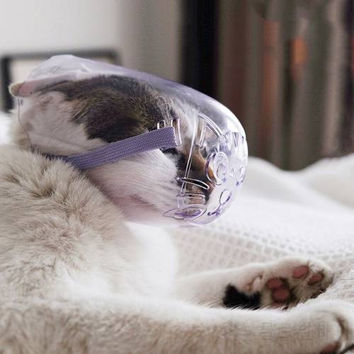 Breathable Pet Cat Grooming Cover Accessorries for Cats Gotas Adjustable mascotas Supplies Anti-bite Puppy Kedi Headgear Collar
