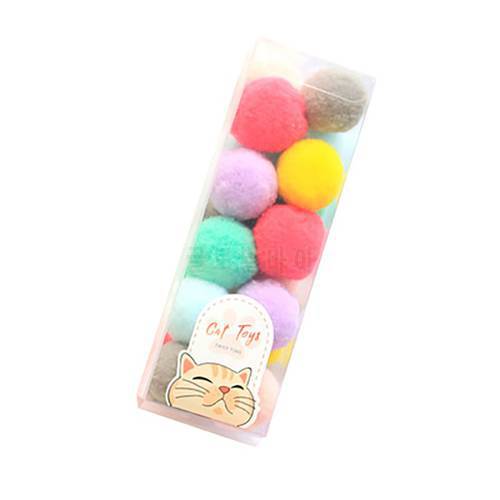 Interactive Cat Toys Ball Stuffed Plush Novelty Toy Christmas Pet Articles Rich Colors Kitten Shop Gifts Things for Cats