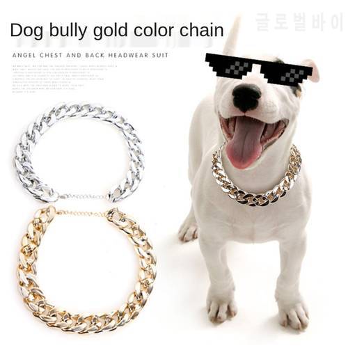 Pet Necklace Fighting Necklace Pet Fashion Necklace Dog Bully Gold Chain Small and Medium-sized Dog Collar Dog Jewelry Necklace