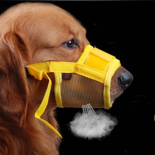 1pc Anti Barking Dog Muzzle for Small Large Dogs Mesh Breathable Pet Adjustable Mouth Muzzles Dogs Nylon Straps Dog Accessories