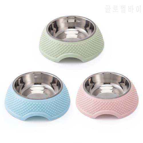 Stainless Steel Dog Bowl Pet Dog Kitten Food Water Feeder Small Dogs Cats Drinking Dish Food Bowl Pet Supplies Feeding Bowl