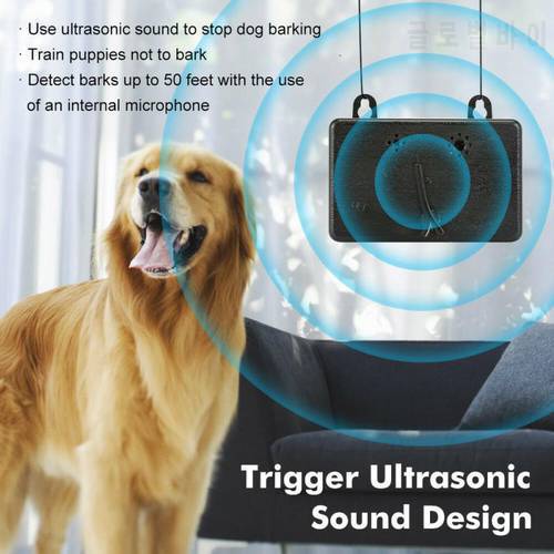 New Pet Dog Ultrasonic Anti-Barking Device Dog Repeller Trainer Training Equipment Dog Anit Barking Training Clicker Pet Supplie