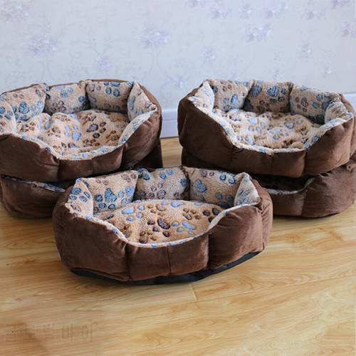 Pet Dog Beds Mats Soft Plush Warm Sofa Kennel Sleep Basket for Small Dogs Cat