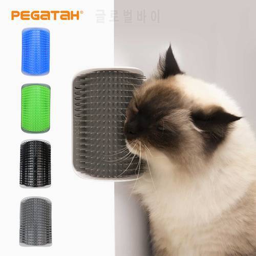 Cats Brush Corner Scratcher Cat Toy Comb Brush For Pet Dual Purpose Cat Scrub Corner Pet Massage Brush
