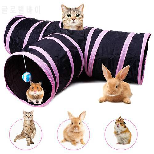Porous Holes Pet Cat Tunnel Funny Toys For Cats Foldable Cat Toys Interactive Cat Rabbit Animal Play Games Tunnel Chat Pet Tool