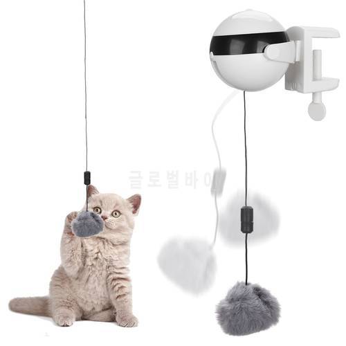 Pet Supply Interactive Cat Toy Puzzle Smart Pet Cat Ball Electric Automatic Lifting Plush Ball Teaser Toys