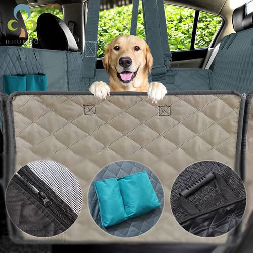 Mesh Cotton Anti-dirty Waterproof Pet Mat Dog Car Seat Cover Travel Dog Carrier Hammock Car Rear Back Safety Protector Mat DDJ