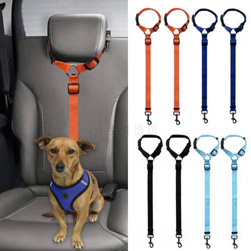 Universal Pet Dog Car Safety Belt Adjustable Car Seat Belt Harness Leash Puppy Kitten Seat Belt Travel Clip Strap Leads Durable