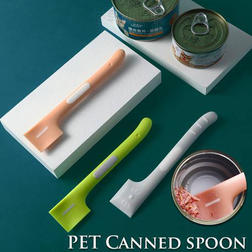 Canned Spoons For Cats Dogs Wet Food For Pets Feeding Stirring Spoons With Long Handles Accessories Feeder Shovel Pets Tableware